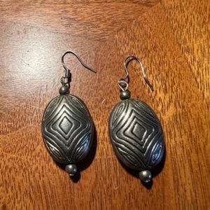 Silver tone earrings from Africa